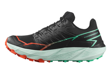 Salomon Thundercross B Black/Cherry Tomato/Electric Green Womens #color_black-multi-blues